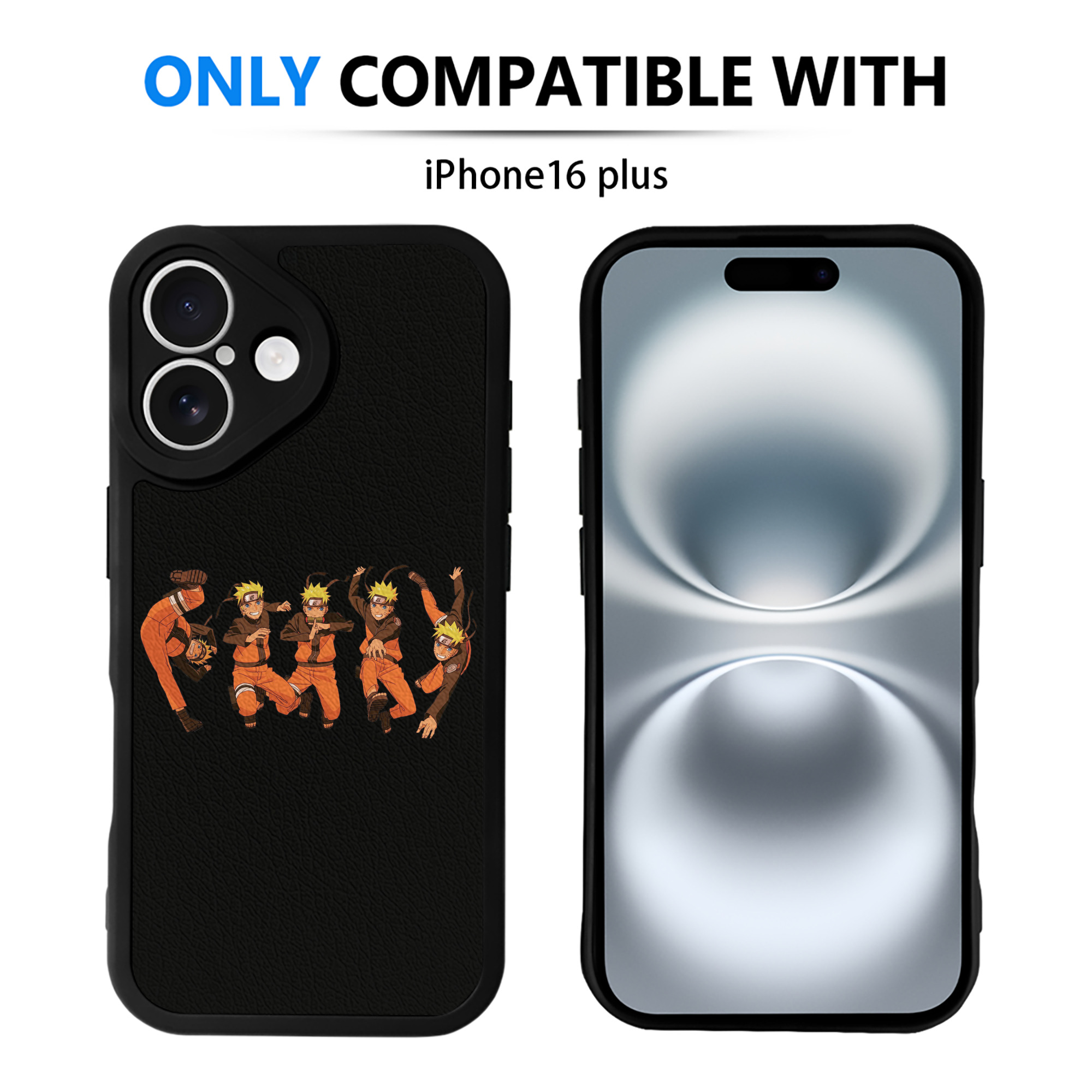 （画像用） NARUTO -ナルト- うずまき ナルト Uzumaki Naruto 【iPhone 16シリーズ対応】シリコンスマホケース（レザー調） 材質：シリコン